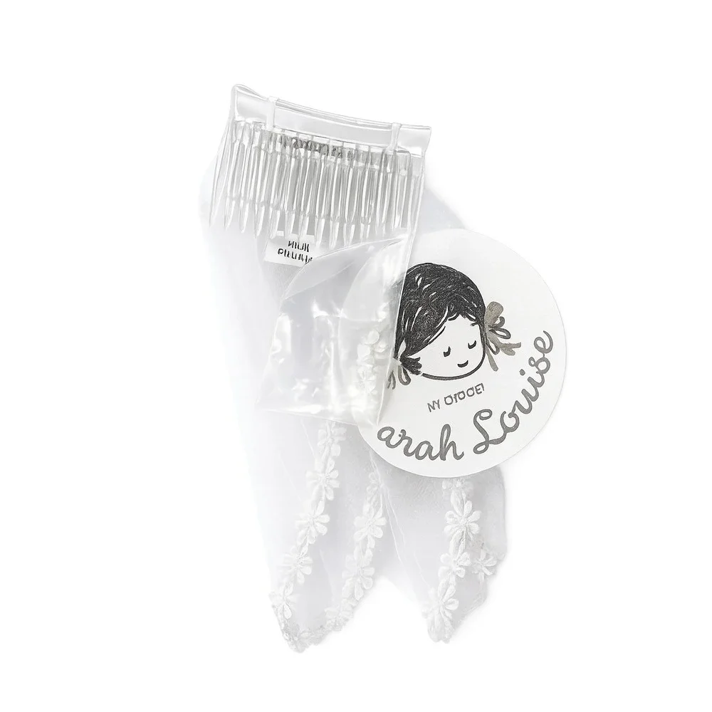 Girls First Communion Veil‎ White Tulle NWT Boutique England Headpiece Headband